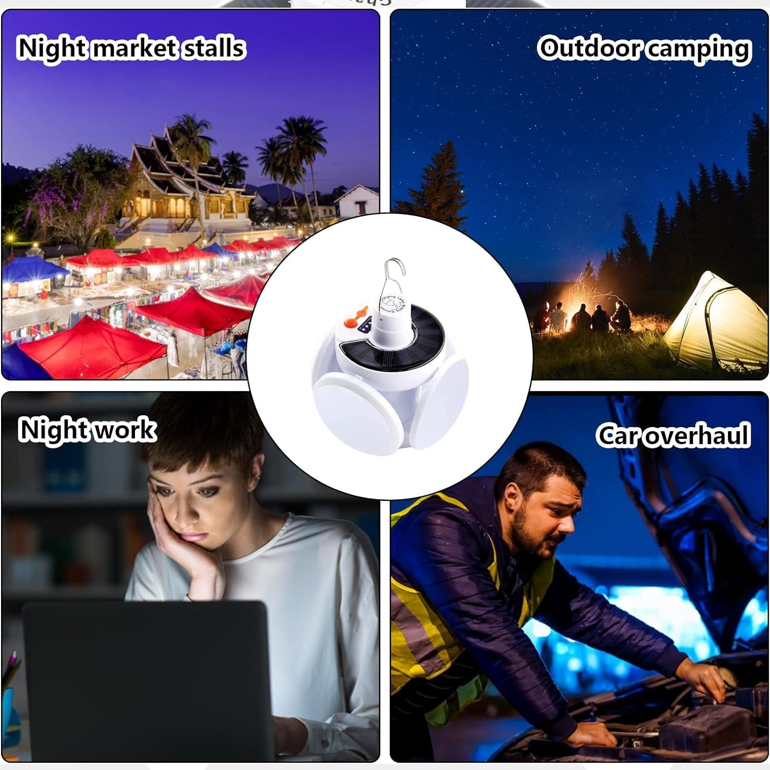 12590 Solar Multi-Functional Emergency LED Light Bulb with USB Charging, LED camping lamp, camping lamp, USB rechargeable, 5 brightness light modes, foldable camping light, SOS IP65 waterproof camping light, blackout emergency equipment, camping gadgets 12590 Solar Multi-Functional Emergency LED Light Bulb with USB Charging, LED camping lamp, camping lamp, USB rechargeable, 5 brightness light modes, foldable camping light, SOS IP65 waterproof camping light, blackout emergency equipment, camping gadgets